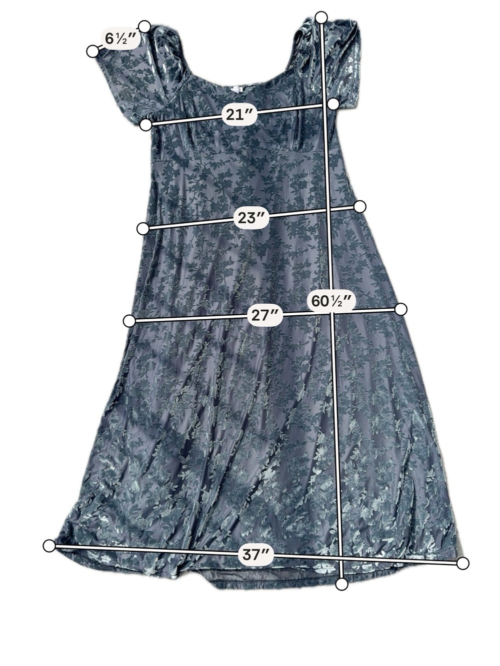 Baltic Born Everley Velvet Maxi Dress | Whisper Blue Size 2X - Picture 2 of 9
